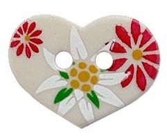 DILL KINDERKNÖPFE HERZ PREISKLASSE G, 15MM BEIGE BEDRUCKT, INHALT RÖHRE 12STK. (KEIN LAGERARTIKEL) 