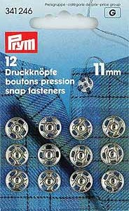 Prym Annäh-Druckknöpfe silberfarbig 11mm 