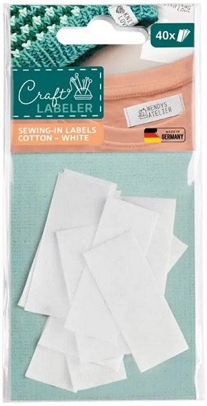 COLOP TEXTIL LABELS FÜR PRINTER 20, 40x TEXTIL-LABELS, WEISS 1 SET (Netto Preis) 