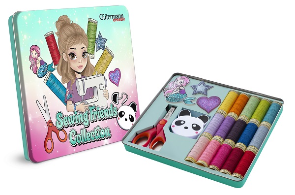 GÜTERMANN NÄHFADEN-BOX KIDS ALLESNÄHER 100M, BOX A 15 SPULEN MIT ZUBEHÖR 213x188x21MM (KEIN LAGERARTIKEL) 