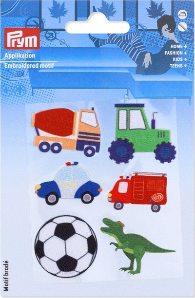 PRYM APPLIKATION FOR BOYS, KARTE A 6 STK. SELBSTKLEBEND UND ZUM AUFBÜGELN, ROSA (KEIN LAGERARTIKEL) 