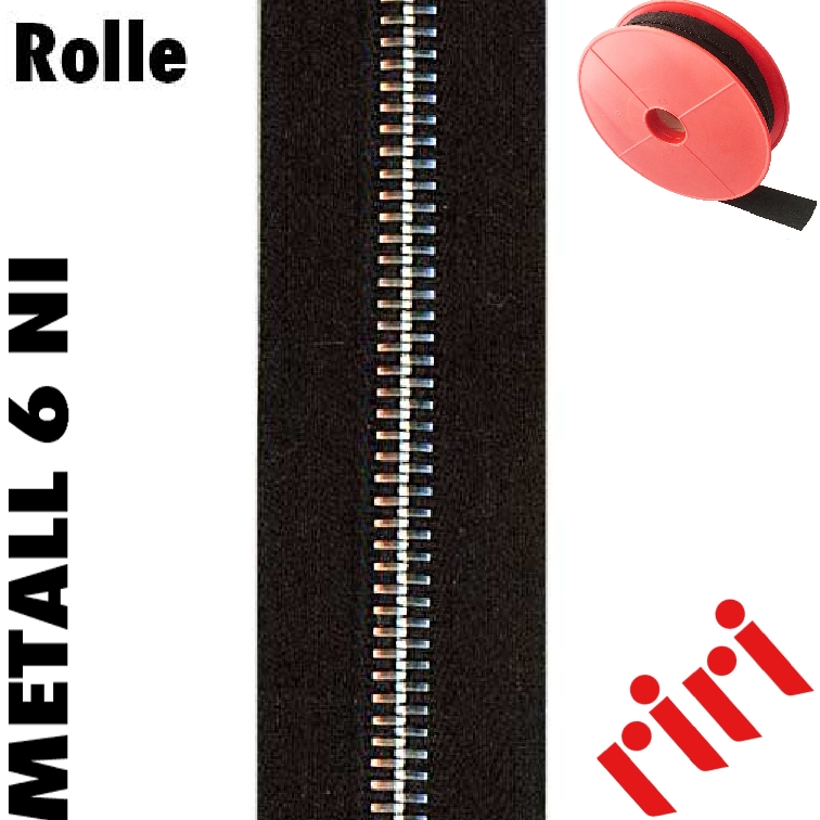 Riri Metall 6 Rolle 5m nickel (NI) M6M5