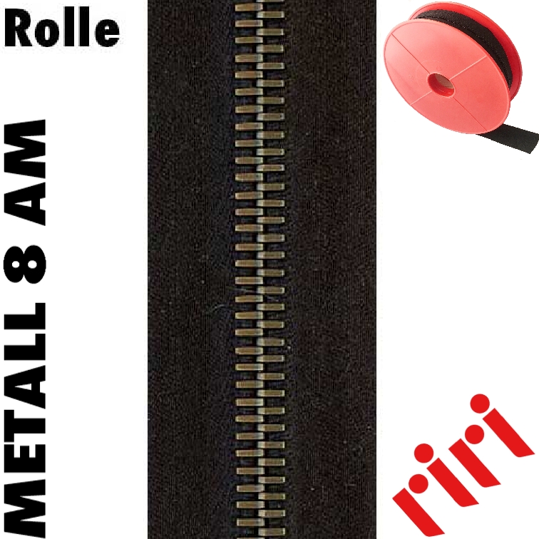 Riri Metall 8 Rolle 5m altmessing (AM) M8M5AM