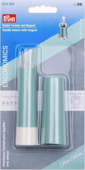 PRYM NADEL-TWISTER SICHERE AUFBEWAHRUNG UND BEQUEME ENTNAHME VON NADELN, AUS STAHL MIT MAGNET, GEFÜLLT MIT 19 NÄH- UND STOPFNADELN SALBEI, CARTON A 3STK (KEIN LAGERARTIKEL) 