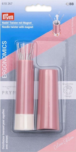 PRYM NADEL-TWISTER SICHERE AUFBEWAHRUNG UND BEQUEME ENTNAHME VON NADELN, AUS STAHL MIT MAGNET, GEFÜLLT MIT 19 NÄH- UND STOPFNADELN, BEERE, CARTON A 3STK (KEIN LAGERARTIKEL) 