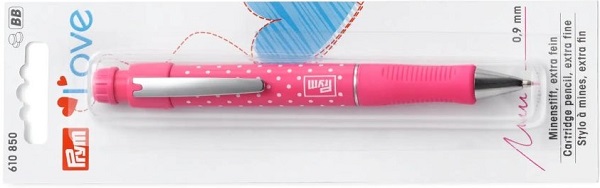 PRYM LOVE MINENSTIFT EXTRA FEIN 0,9MM, MIT ZWEI MINEN WEISS (KEIN LAGERARTIKEL) 