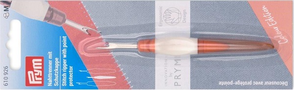 PRYM NAHTTRENNER KLEIN ERGONOMIC MIT KUGELSPITZE, STAHL KUNSTSTOFFGRIFF, APRIKOSE, KARTE A 1 STK. (KEIN LAGERARTIKEL) 