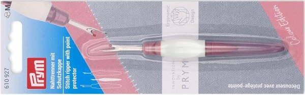PRYM NAHTTRENNER KLEIN ERGONOMIC MIT KUGELSPITZE, STAHL KUNSTSTOFFGRIFF, BEERE, KARTE A 1 STK. (KEIN LAGERARTIKEL) 