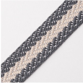 (1) GURTENBAND GEFLOCHTEN 50% CO 50% PES 3CM, ECRU / DUNKELGRAU, OEKOTEX Certified made in EU (kein Lagerartikel) GURTENBAND GEFLOCHTEN 50% CO 50% PES 3CM, ECRU / DUNKELGRAU, OEKOTEX Certified made in EU (kein Lagerartikel)
