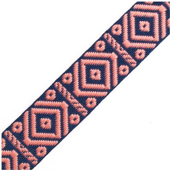 (1) BAND FANTASIE 100% PES 3CM, MARINE-BLAU / ROSA OEKOTEX Certified made in EU, OEKOTEX Certified made in EU (kein Lagerartikel) BAND FANTASIE 100% PES 3CM, MARINE-BLAU / ROSA OEKOTEX Certified made in EU, OEKOTEX Certified made in EU (kein Lagerartikel)