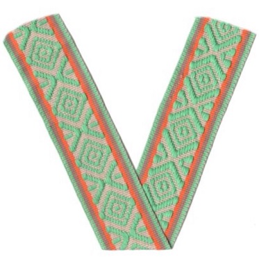 (1) BAND 100% PES 3CM, LEMON-GRÜN / GRAU / ORANGE, OEKOTEX Certified made in EU (kein Lagerartikel) BAND 100% PES 3CM, LEMON-GRÜN / GRAU / ORANGE, OEKOTEX Certified made in EU (kein Lagerartikel)