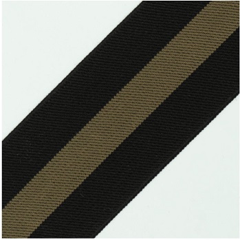 (1) ELAST BAND MIT STREIFEN 70% PES 30% EL 70MM SCHWARZ / TAUPE, OEKOTEX Certified made in EU (kein Lagerartikel) ELAST BAND MIT STREIFEN 70% PES 30% EL 70MM SCHWARZ / TAUPE, OEKOTEX Certified made in EU (kein Lagerartikel)