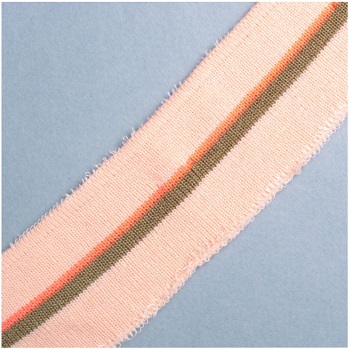 (1) STRICKBÜNDCHEN MIT STREIFEN 100% PES 3.8CM X 100CM ZART-ROSA / KHAKI, OEKOTEX Certified made in EU (kein Lagerartikel) STRICKBÜNDCHEN MIT STREIFEN 100% PES 3.8CM X 100CM ZART-ROSA / KHAKI, OEKOTEX Certified made in EU (kein Lagerartikel)