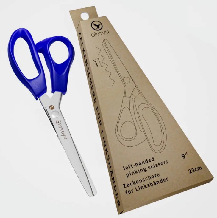 ZACKENSCHERE FÜR LINKSHÄNDER, 23CM, BLAU (Netto Preis) 